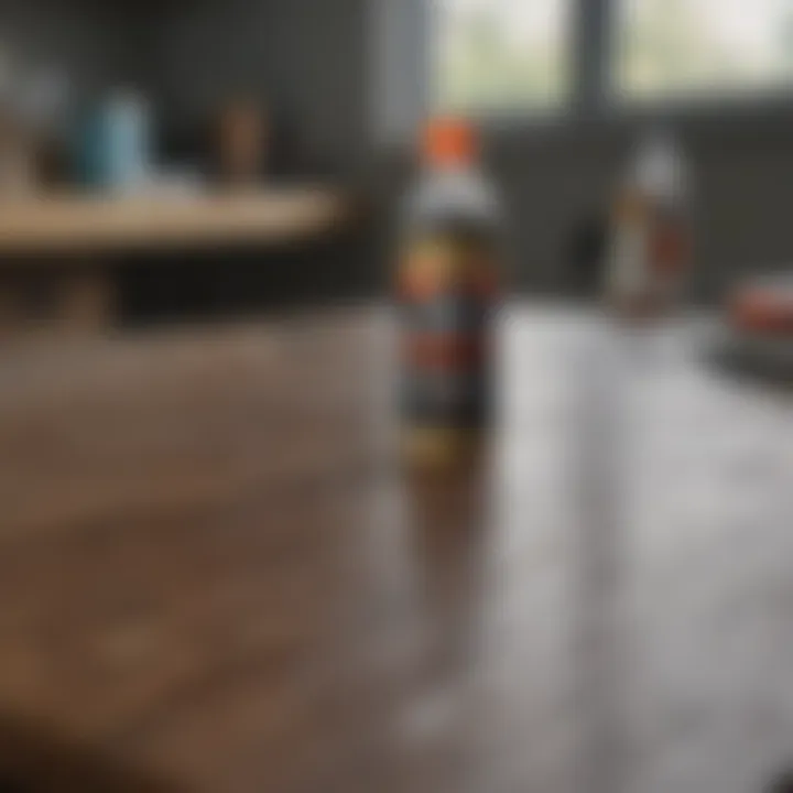 Comparative analysis of adhesives on a workbench