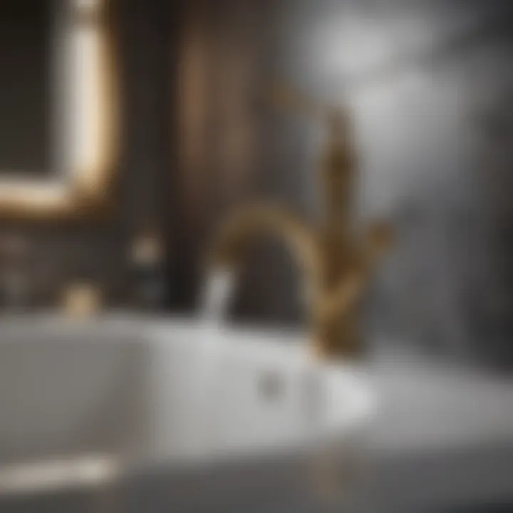 Completed faucet installation