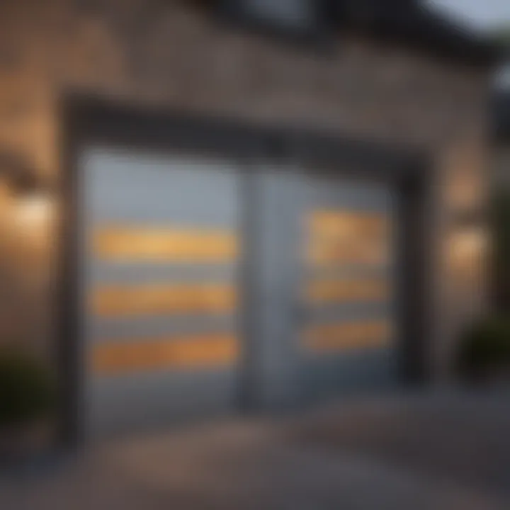 Professional installation of an aluminum garage door