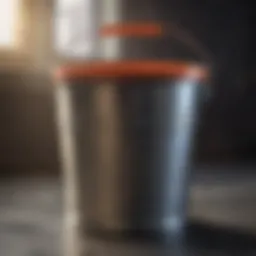 Durable 10 quart bucket with lid showcasing its robust design