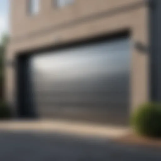 Modern aluminum garage door showcasing sleek design