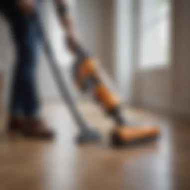 Maintenance of Cordless Handheld Vacuum Cleaner User maintaining a cordless handheld vacuum cleaner