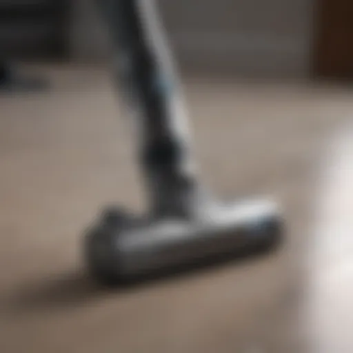 Modern cordless handheld vacuum cleaner on a stylish surface