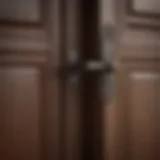 Elegant oil rubbed bronze front door handle set showcasing intricate design details