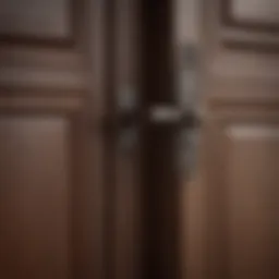 Elegant oil rubbed bronze front door handle set showcasing intricate design details