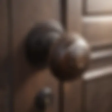 Safety First: Security Features in Bronze Handles Security features of an oil rubbed bronze handle set emphasized through visual elements