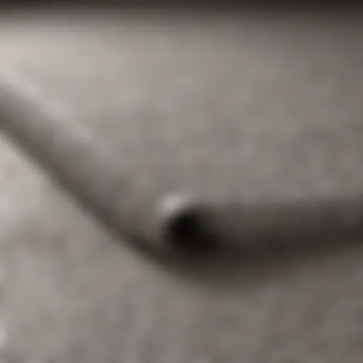 Close-up of a plastic carpet protector sheet showing texture and thickness