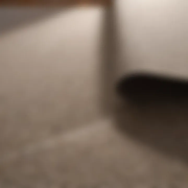 Plastic carpet protector sheet laid over a carpet in a home setting
