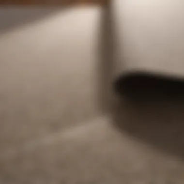 Plastic Carpet Protector in Residential Environment Plastic carpet protector sheet laid over a carpet in a home setting
