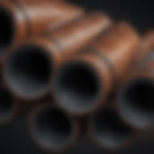 Close-up view of a six-inch plastic pipe showcasing texture and durability