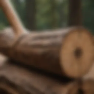 Using the Splitting Maul on a Log Demonstration of using a splitting maul on a log