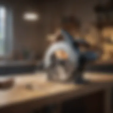 Ergonomic Design of Skill Saw An ergonomic skill saw being comfortably handled