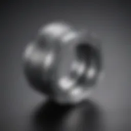 Detail view of a helicoil insert showcasing its thread design