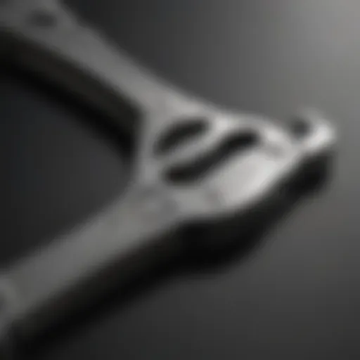 Detailed view of the Irwin crescent wrench showcasing its unique design features.