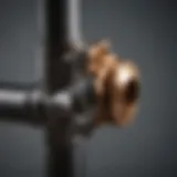Close-up of a durable metal pipe repair clamp showcasing its robust design