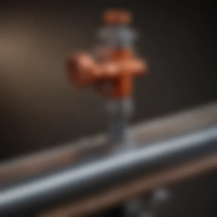 Diagram outlining the installation technique of a metal pipe repair clamp