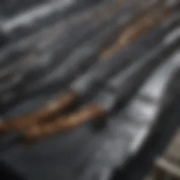 Different types of metal duct clamps arranged for comparison