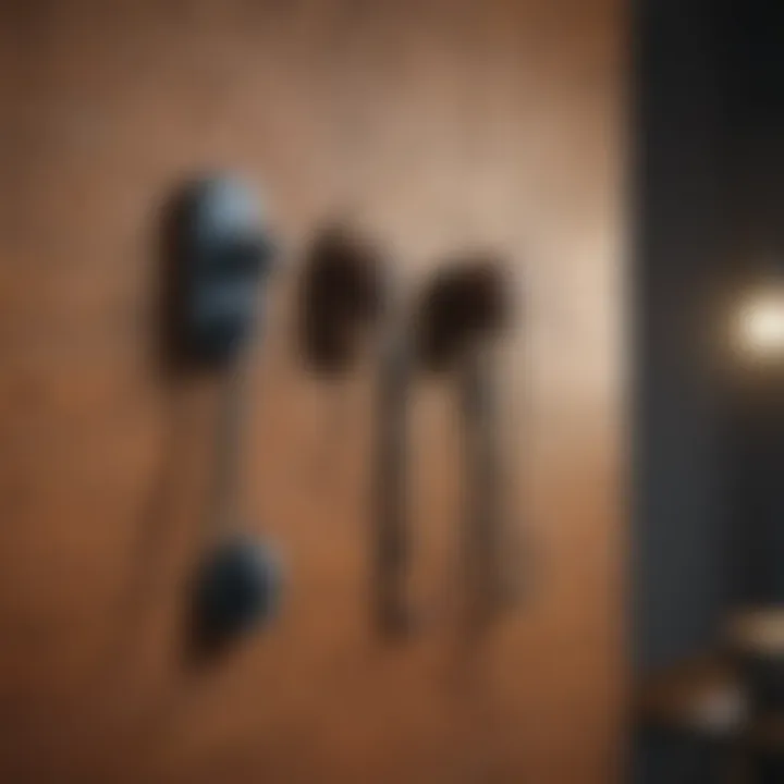 Innovative uses of peg board hooks in creative spaces