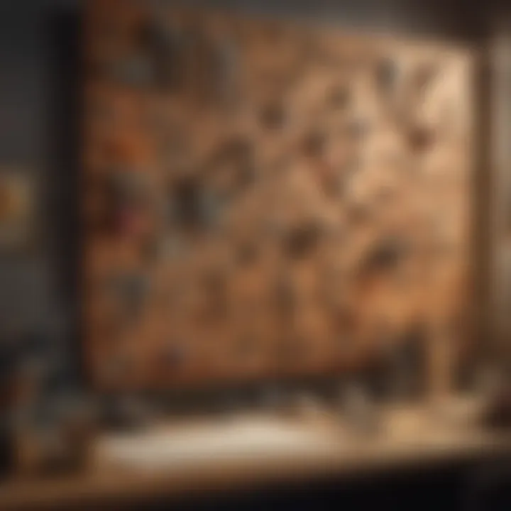 Peg board in a workshop highlighting organizational benefits