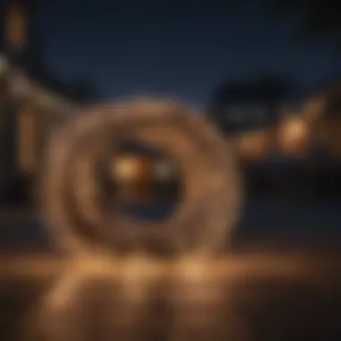 Creating Festive Vibes with Solar Rope Lights A solar rope light setup in a festive outdoor setting