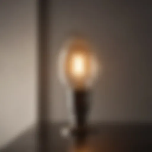 Illuminated CFL base in a modern setting