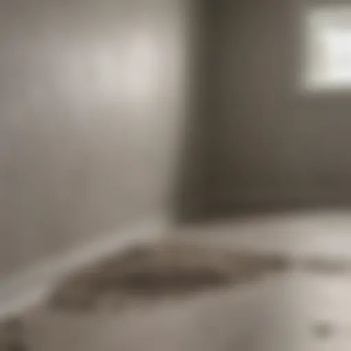 Various types of drywall mud with labels