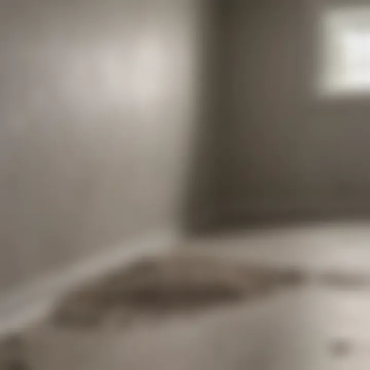 Various types of drywall mud with labels