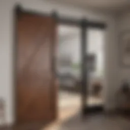 Elegant 8ft barn door design with modern finishes