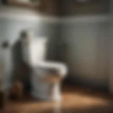 Illustration of a plunger unclogging a Kohler toilet