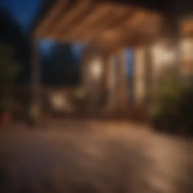 Patio lights creating a cozy atmosphere on a deck