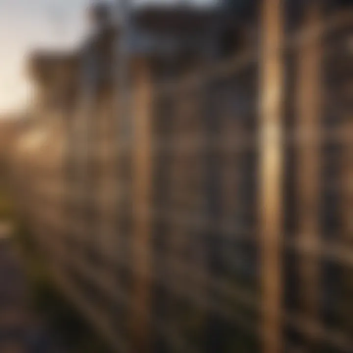 Installation of welded wire fencing on a property