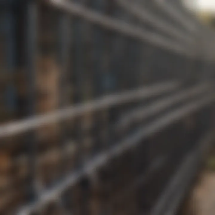 Different types of welded wire fencing displayed
