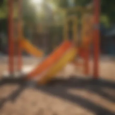Safety regulations and guidelines displayed for playground maintenance