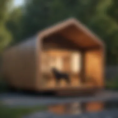 Sleek Wooden Retreat Modern extra large outdoor dog house made of durable wood