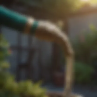 Maintenance Best Practices for Hose Fittings Well-maintained garden hose fittings showcased in a garden