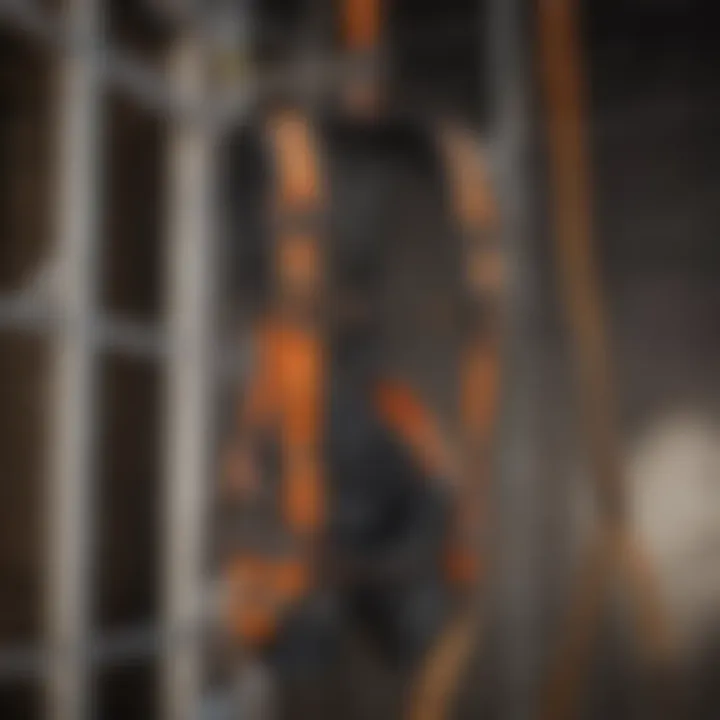 Safety Harness Attachment on Indoor Painting Scaffold