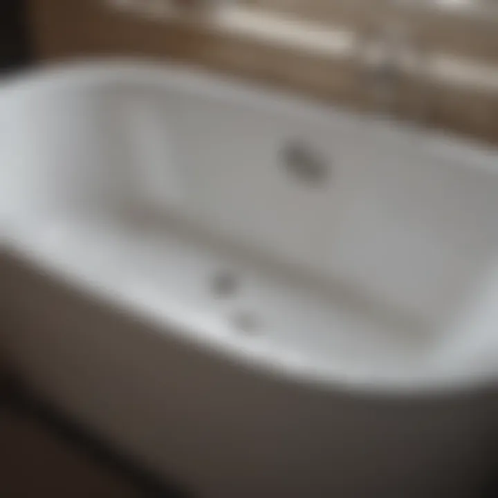Before and after comparison of a repaired porcelain tub