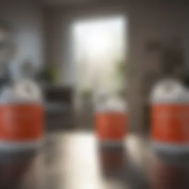 Visual comparison of different types of fogging products available for pest control