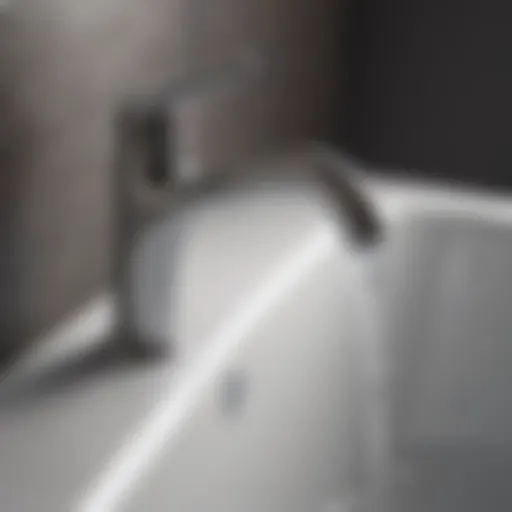 Illustration of tub faucet components