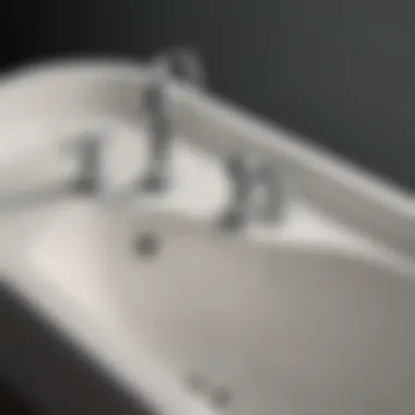 Illustration of the step-by-step process of installing a tub faucet