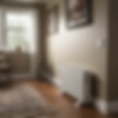 Efficient Cadet baseboard heater in a living room setting