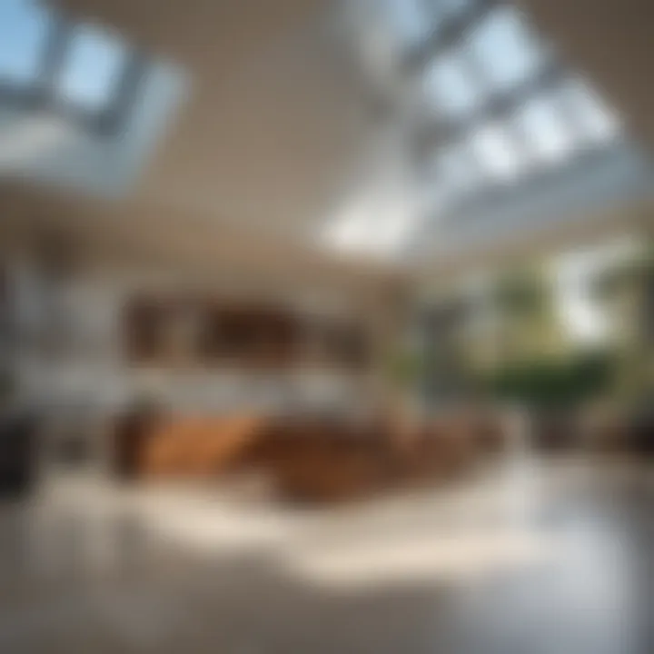 Natural Light Enhancement with Skylight Covers Elegant 24x24 skylight cover enhancing natural light in a modern home