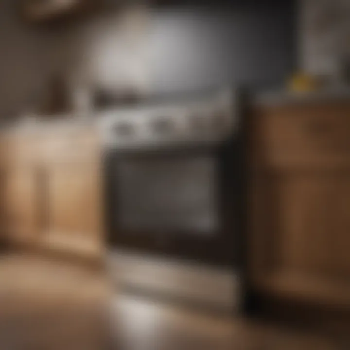 Diagram depicting installation challenges for oven vent covers