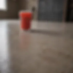 Composition of self-leveling floor mix showcasing key ingredients