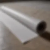 Rolls of construction floor protection paper displayed on a job site