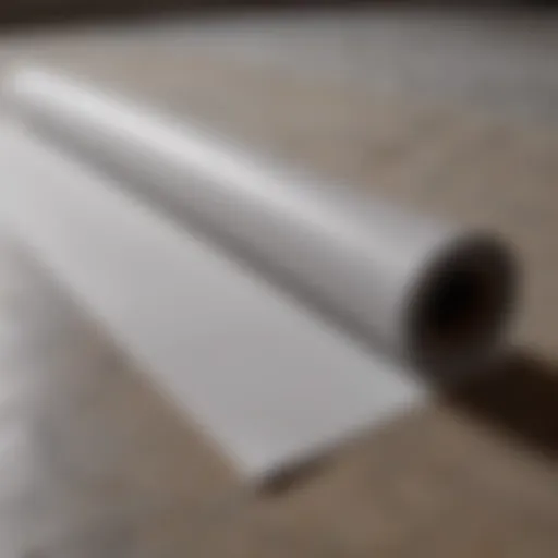 Rolls of construction floor protection paper displayed on a job site
