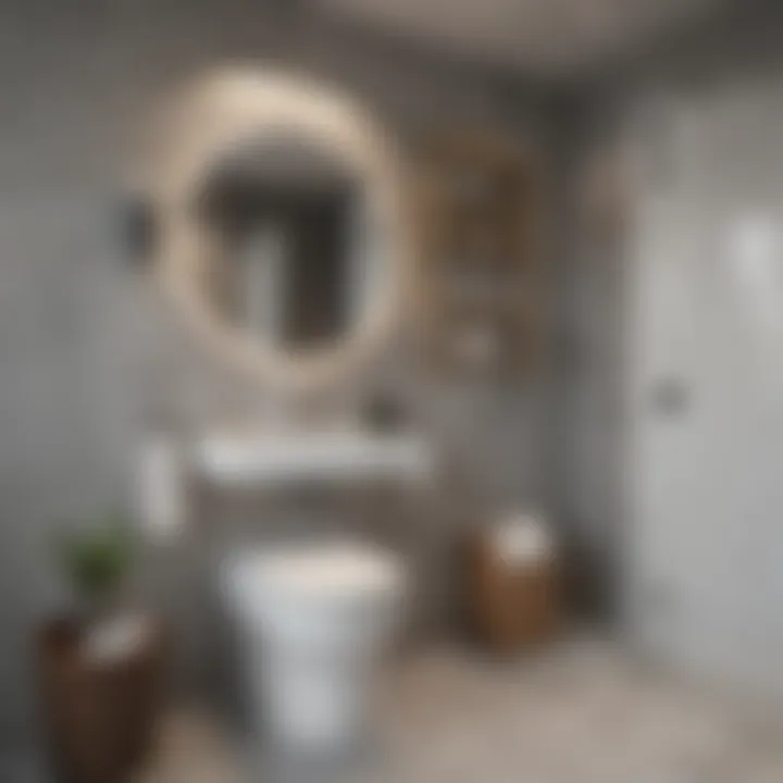 Contemporary bathroom showcasing seamless integration of grab bars