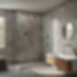 Contemporary bathroom with Moen single-handle shower system