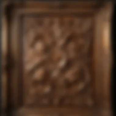 Copper Leafing on Wooden Frame