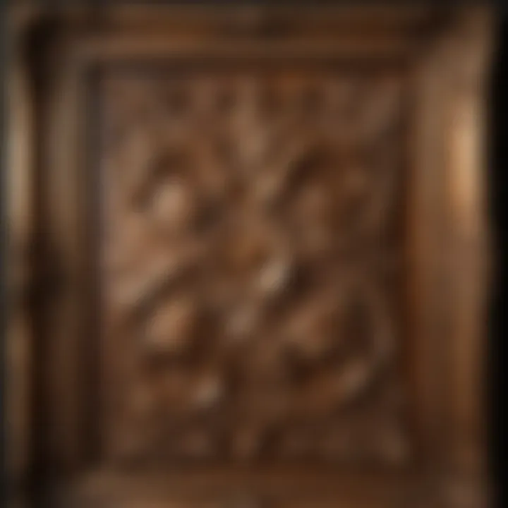 Copper Leafing on Wooden Frame